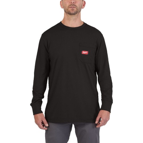 Rozm XXL T-shirt z kiesz dł rękaw czarny 4932493037 - techniktools