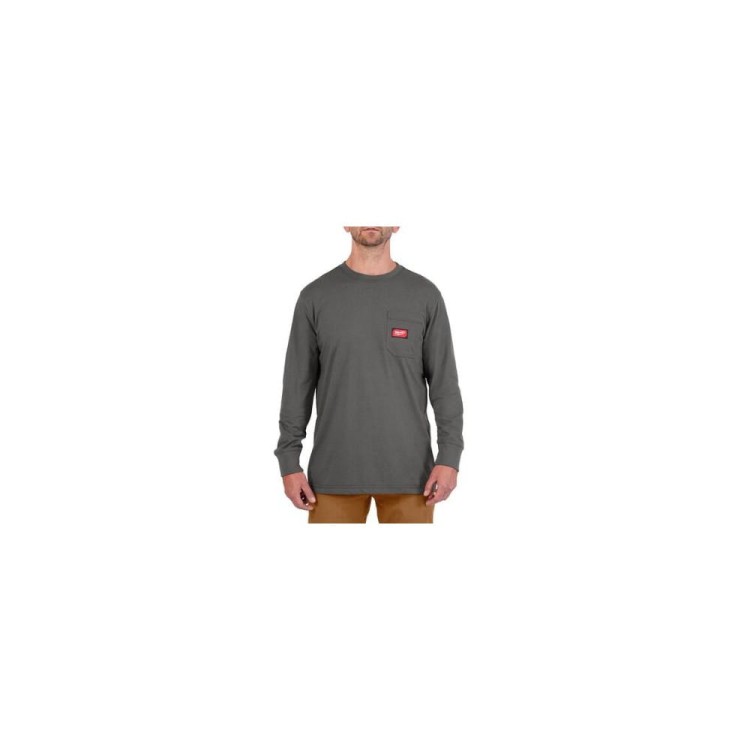 WTLSGR-M T-shirt z długim ręk szary 4932493039 - techniktools