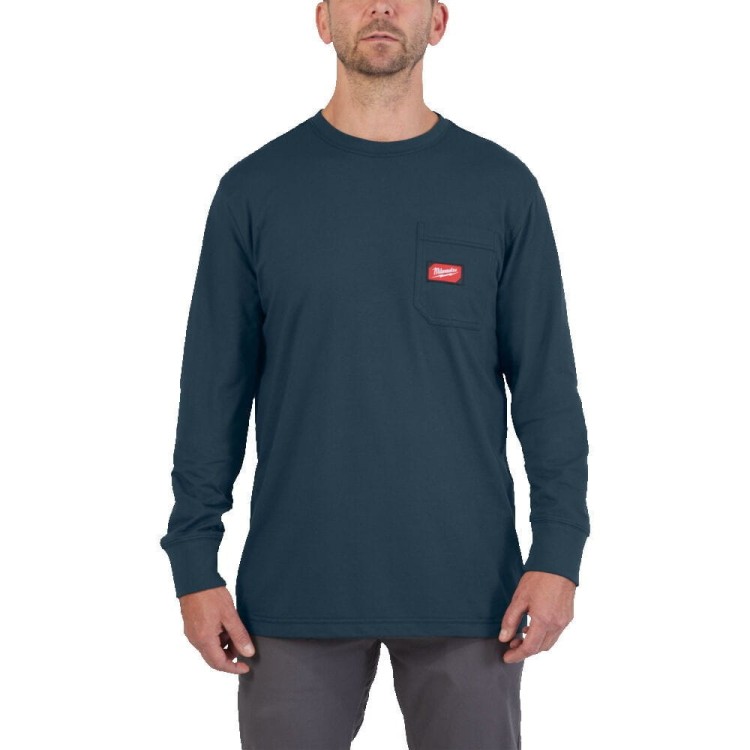 Rozm L T-shirt z kiesz dł rękaw nieb 4932493045 - techniktools