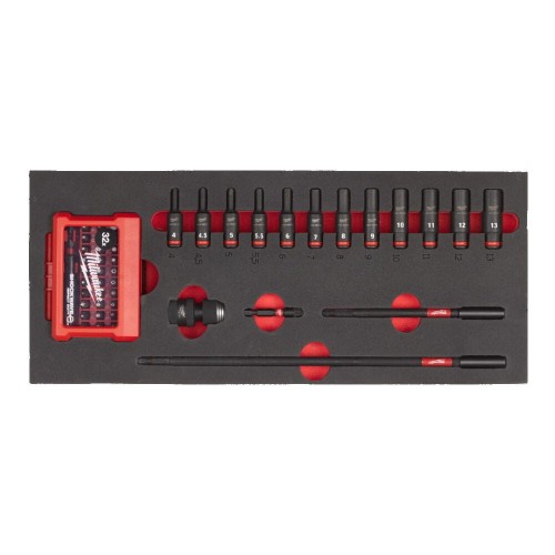 Wkładka+set nasadek udar dł 1/4"17szt 4932493386 - techniktools