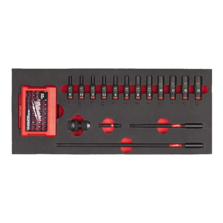Wkładka+set nasadek udar dł 1/4"17szt 4932493386 - techniktools