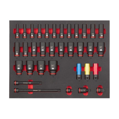 Wkładka+zestaw dł nasadek udar1/2"34 szt 4932493394 - techniktools