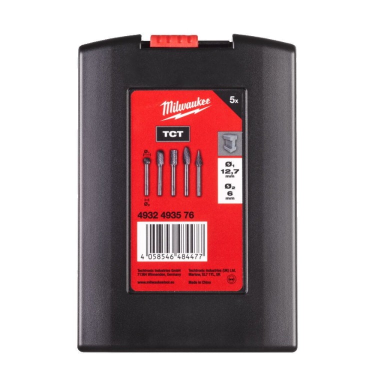 Zest frezów do metalu TCT 6x12,7mm-5szt 4932493576 - techniktools