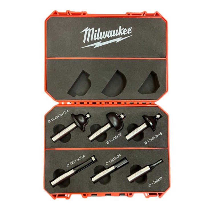 Zestaw frezów do drewna 12mm 6 szt. 4932493578 - techniktools