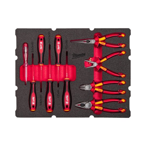 Wkładka piankowa z szczypcami i wkrętakami VDE - do skrzyni PACKOUT z szufladami, 10 szt 4932493637 - techniktools