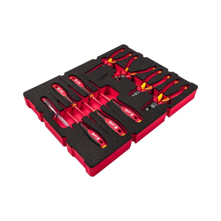 Wkładka piankowa z szczypcami i wkrętakami VDE - do skrzyni PACKOUT z szufladami, 10 szt 4932493637 - techniktools