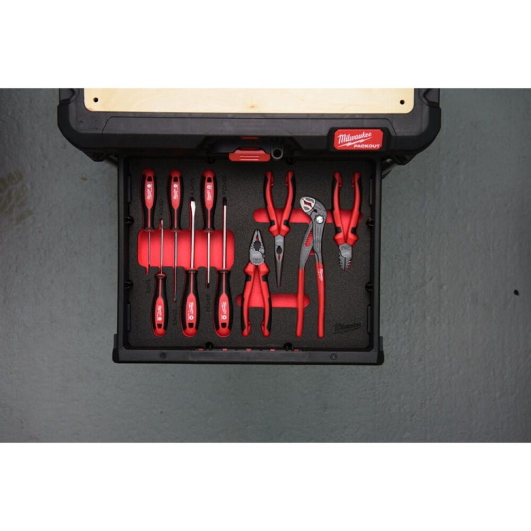 Wkładka piankowa do szuflad PACKOUT z wkrętakami i szczypcami (10 szt.) 4932493638 - techniktools