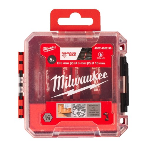 Zestaw wierteł diam.5 szt mix 6,8,10mm 4932498299 - techniktools