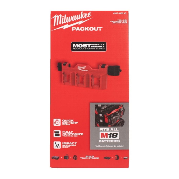 Packout Side Mount M18 Battery Rack 4932498645 - techniktools