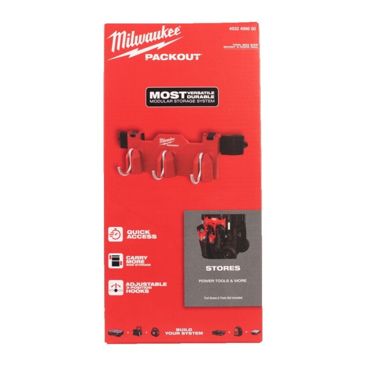 Packout Side Mount 3-Hook Rail 4932498650 - techniktools