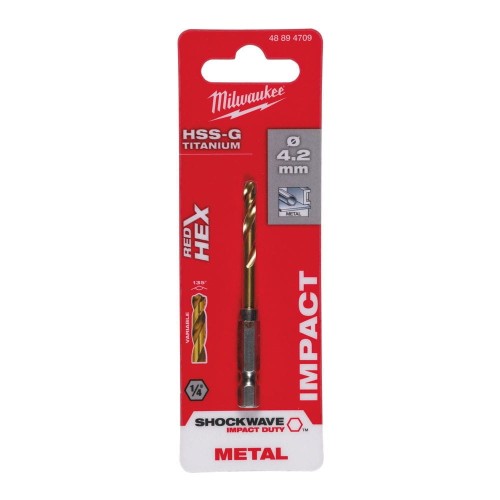 WIERTŁO METAL SHW HSS-G TIN 4.2MM 48894709 - techniktools