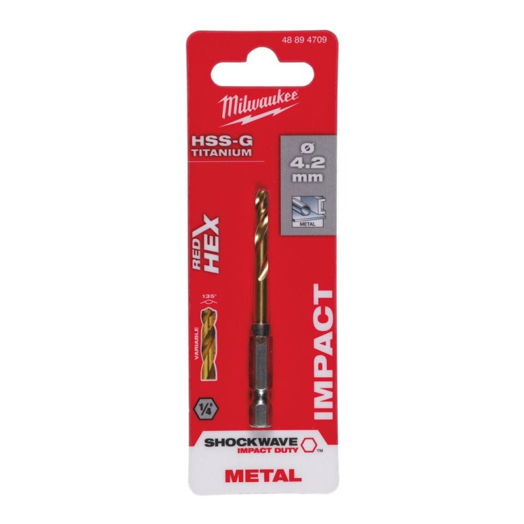 WIERTŁO METAL SHW HSS-G TIN 4.2MM 48894709 - techniktools
