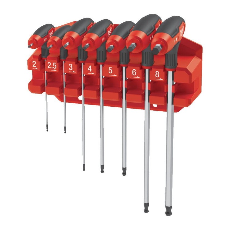 7PC HexKey Wrenches+ComfortGrip Set+Rack 4932498677 - techniktools