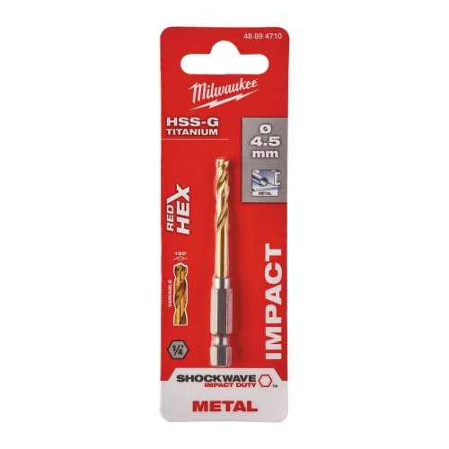 WIERTŁO METAL SHW HSS-G TIN 4.5MM 48894710 - techniktools