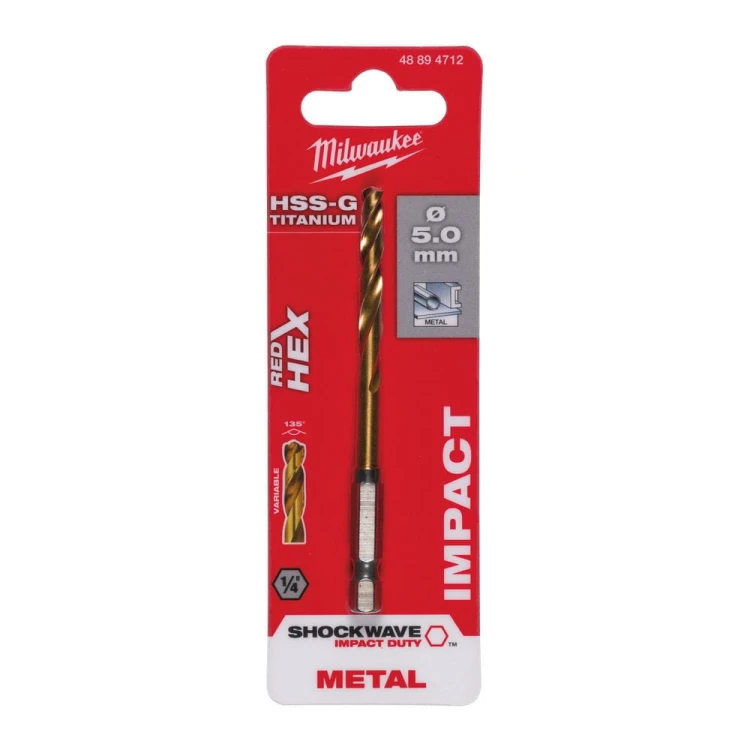 WIERTŁO METAL SHW HSS-G TIN 5MM 48894712 - techniktools