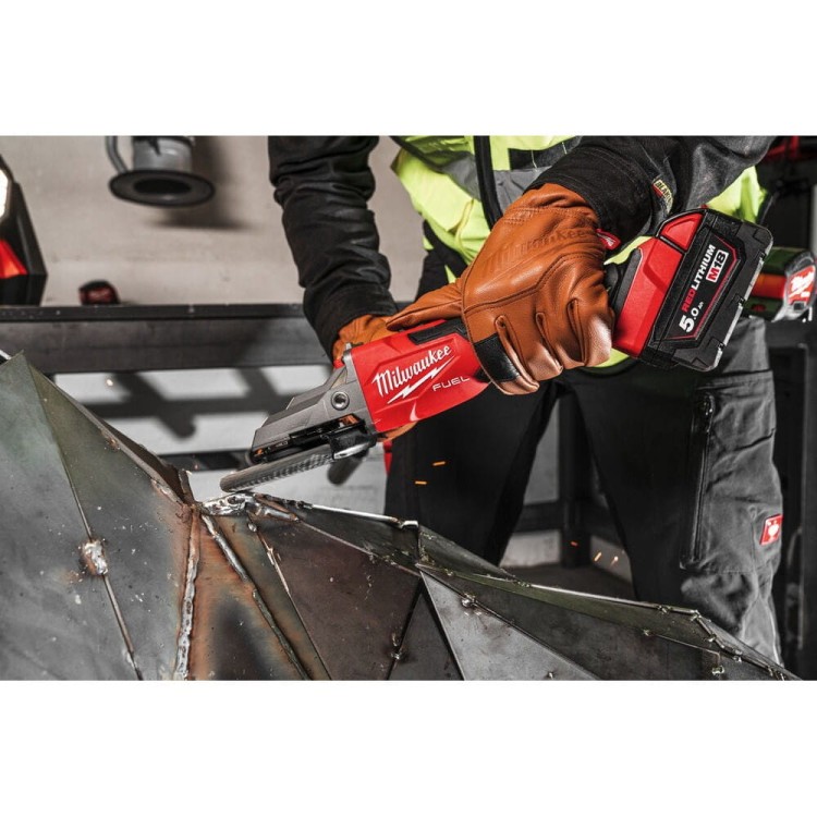 M18 FUEL 125 mm szlifierka kątowa z płaską głowicą, hamulcem i włącznikiem suwakowym 4933478438 - techniktools