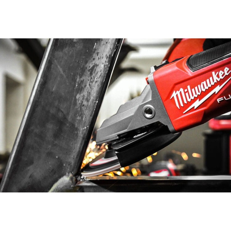 M18 FUEL szlifierka kątowa 125 mm z płaską głowicą, hamulcem i włącznikiem łopatkowym 4933478439 - techniktools