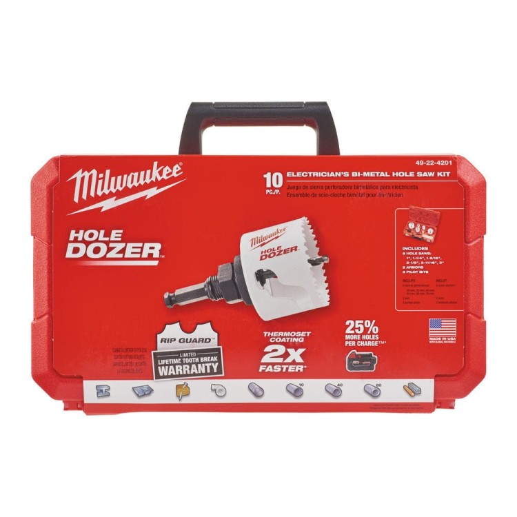 ZESTAW OTWORNIC BI-METAL-10 SZT 49224201 - techniktools