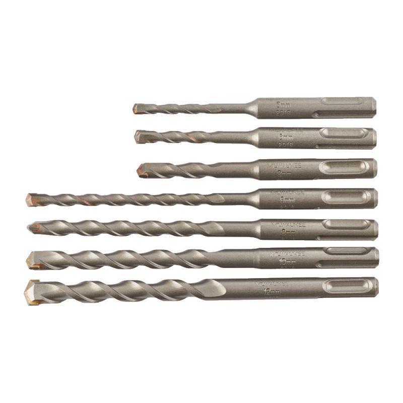 4932471244 - Zestaw wierteł udarowych SDS-Plus Contractor, 2-ostrzowych, ? 5,5/6/7 × 110 mm, ? 6/7/8/10 × 160 mm (7 szt.)