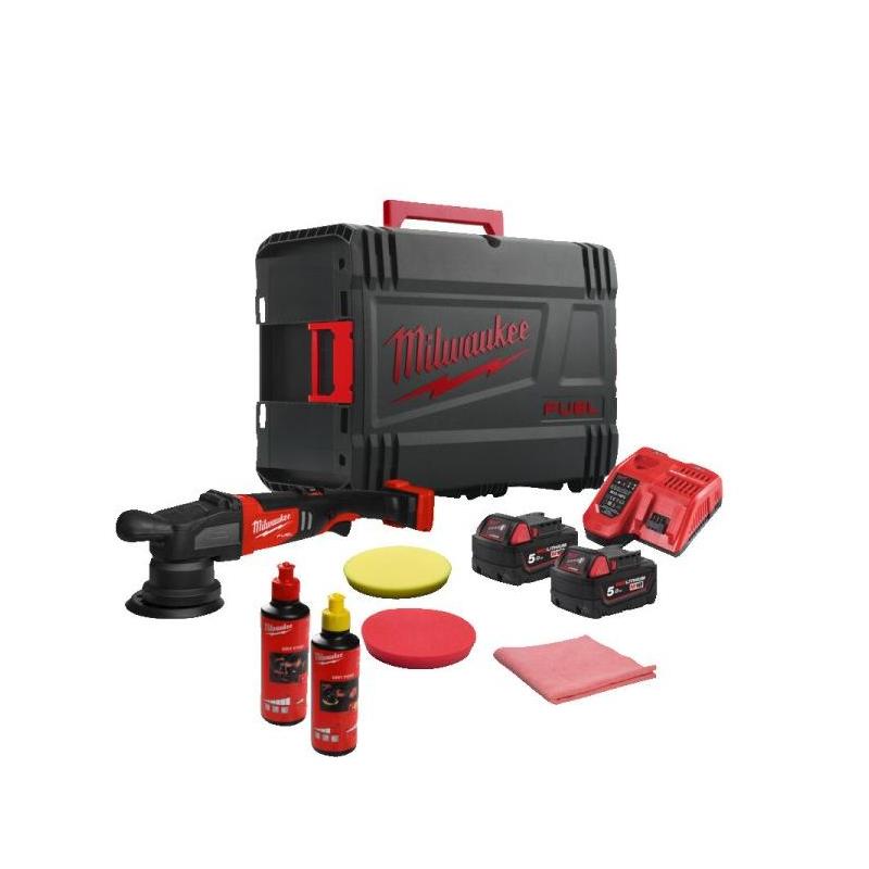 M18 FROP15-502X KIT - Polerka mimośrodowa śr. 125 mm + akcesoria 18 V, FUEL w walizce, 2 x 5.0 Ah + ładowarka, 4933492352