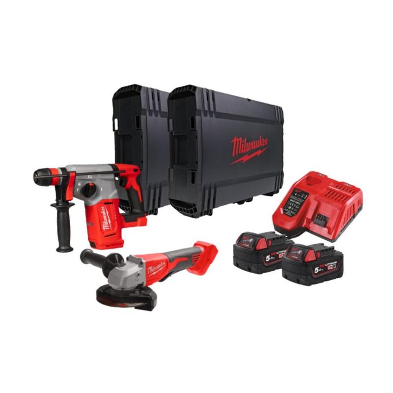 M18 BLPP2G-502X - Zestaw POWERPACK M18, M18 BLHX, M18 BLSAG125XPD, 2 x 5.0 Ah + ładowarka, w walizce, 4933498575