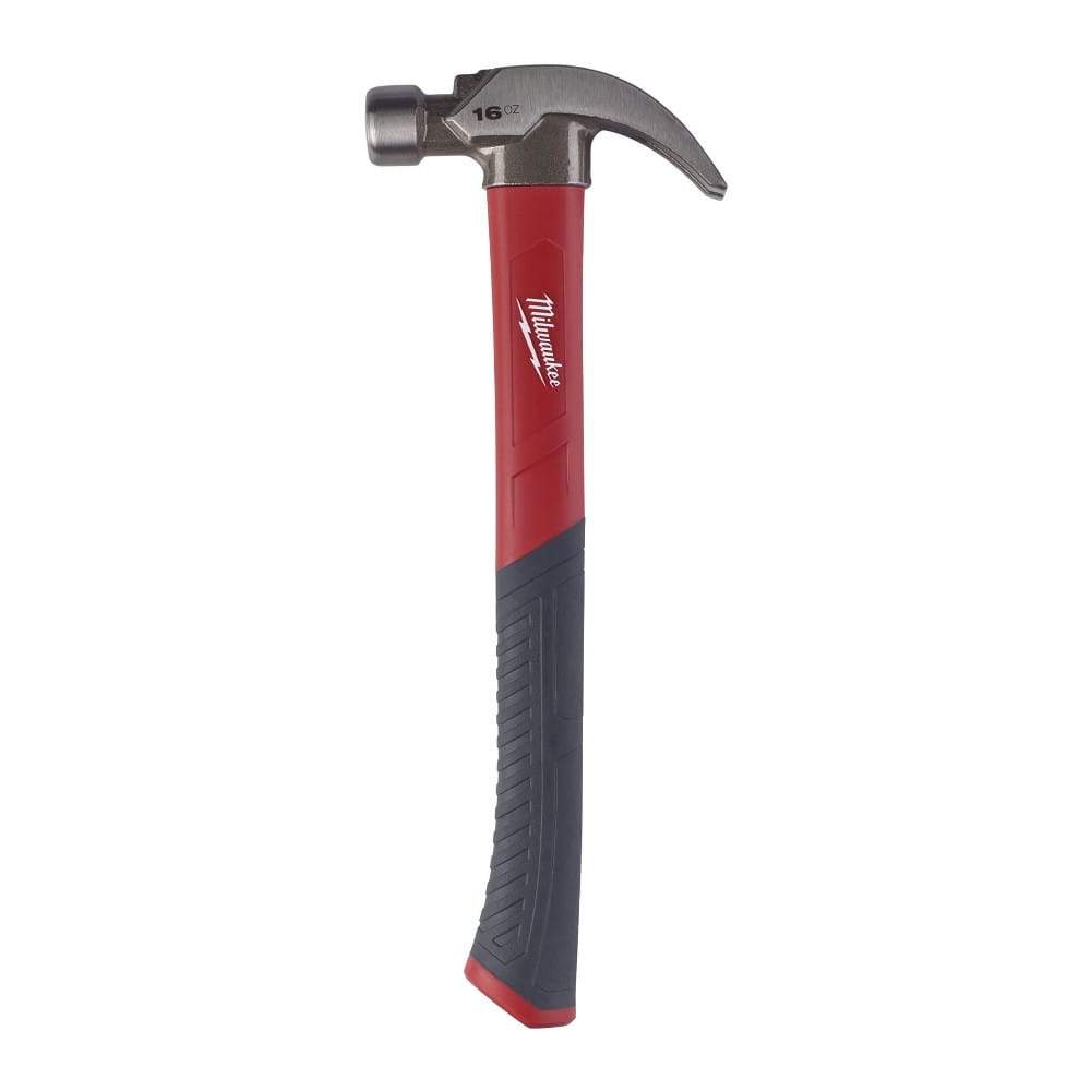 Młotek ciesielski z trzonkiem z włokna szklanego, pazur zakrzywiony