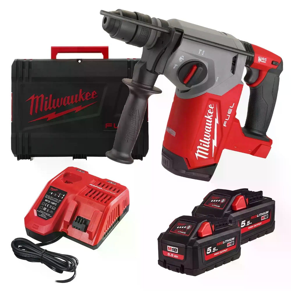 M18 FUEL SDS-Plus 26mm Młotowiertarka z 4 trybami pracy i uchwytem FIXTEC