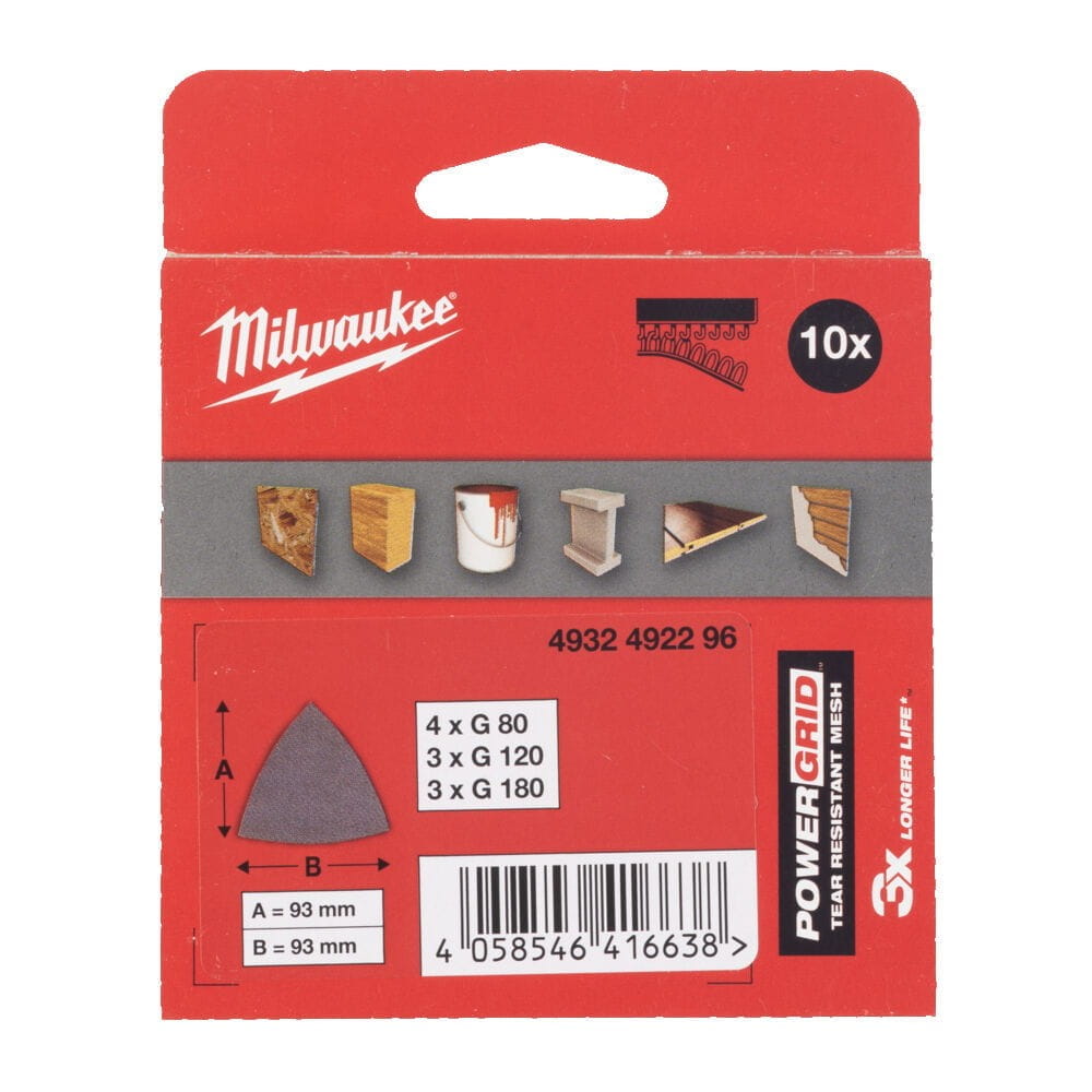 Siatki ścierne PG 93x93 mm -10 szt 4932492296 - techniktools