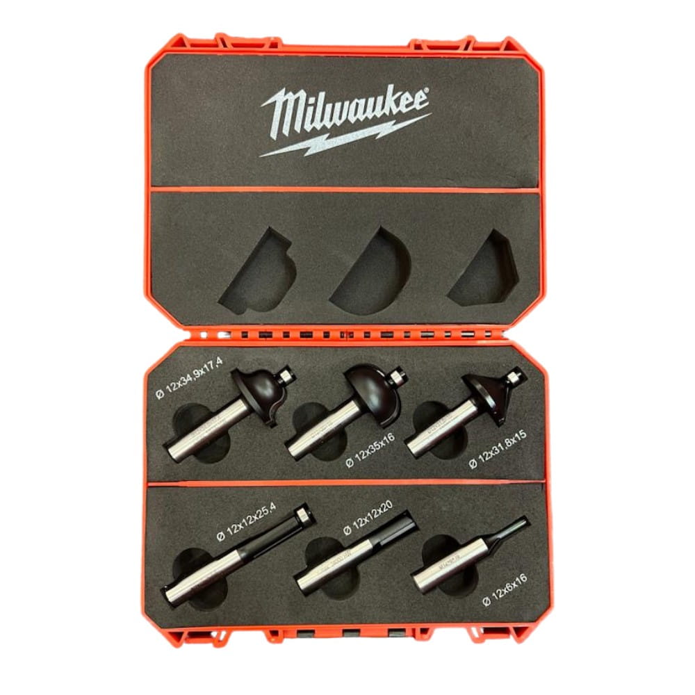 Zestaw frezów do drewna 12mm 6 szt. 4932493578 - techniktools