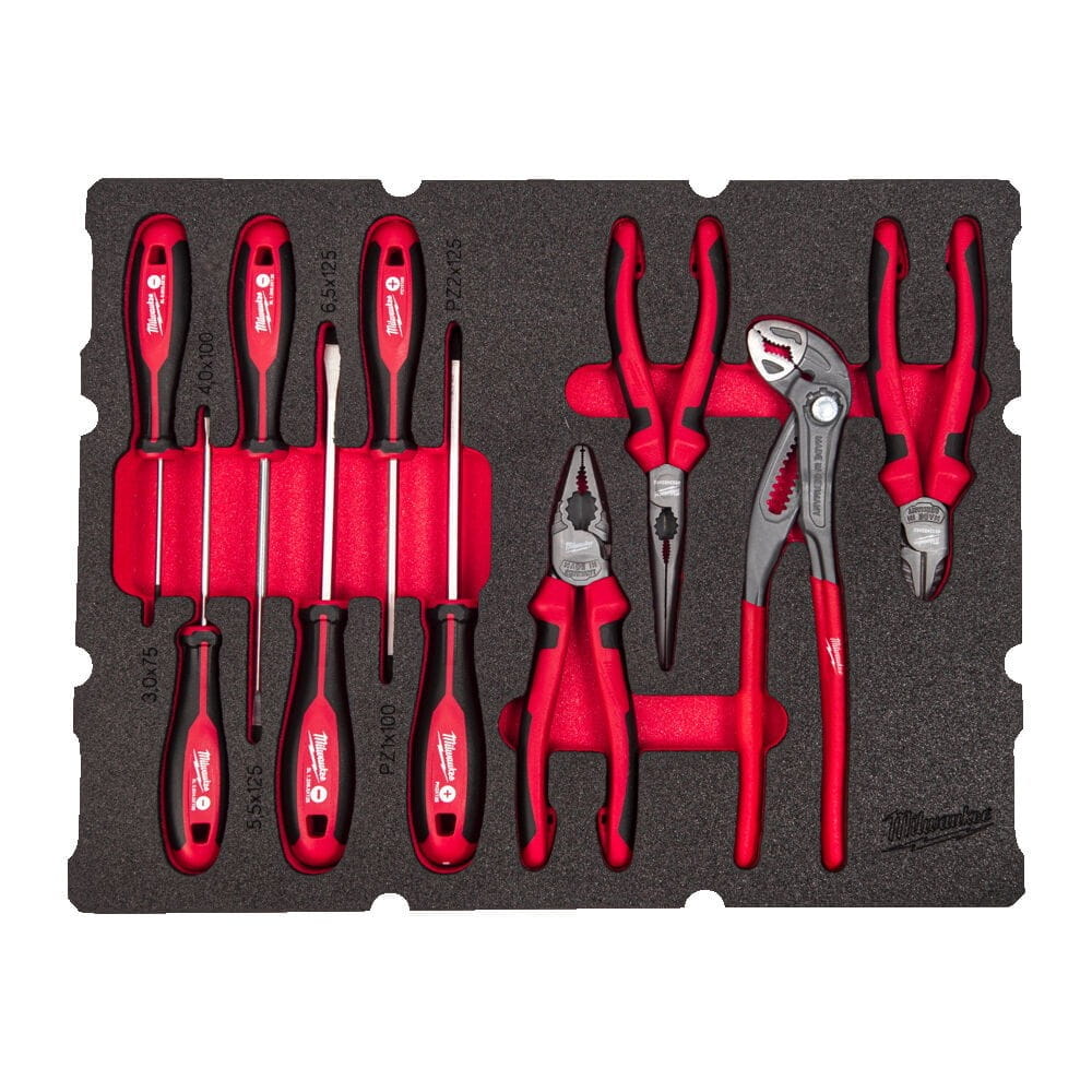 Wkładka piankowa do szuflad PACKOUT z wkrętakami i szczypcami (10 szt.) 4932493638 - techniktools