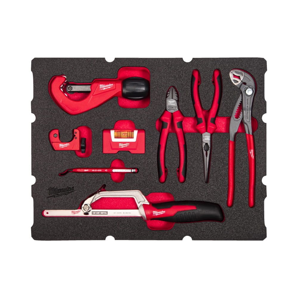 Wkładka piankowa z narzędziami ręcznymi do prac hydraulicznych - do skrzyni PACKOUT z szufladami, 8 szt 4932493639 - techniktools